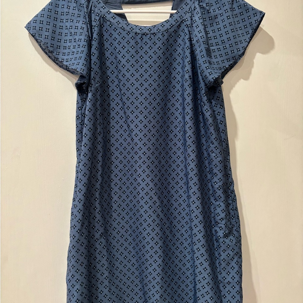 Abercrombie & Fitch Blue Ruffled Tiered Mini Dress